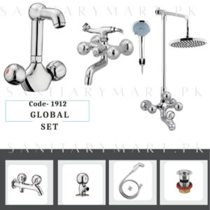 Idrees Sanitary Complete Bath Set GLOBAL SET 2-KNOBS Code 1912