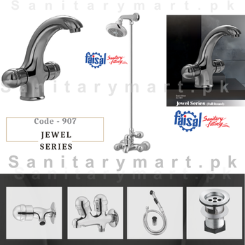 Faisal's Complete Bath Set Jewel Series Single Round Set code 907