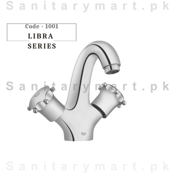 Faisal Sanitary Fittings Libra Series (Single Round) Basin Mixer Code 1001