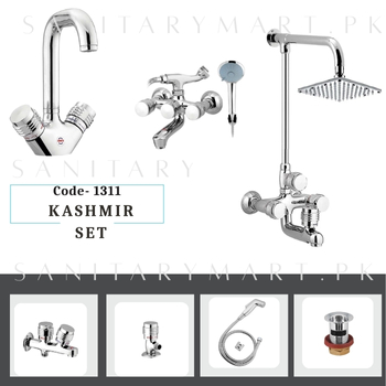 Idrees Sanitary Complete Bath Set KASHMIR SET 4-KNOBS Code 1311