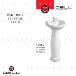 DELL 12x15 Pedestal BASIN Code dellpb12x15 Dell Sanitary ware