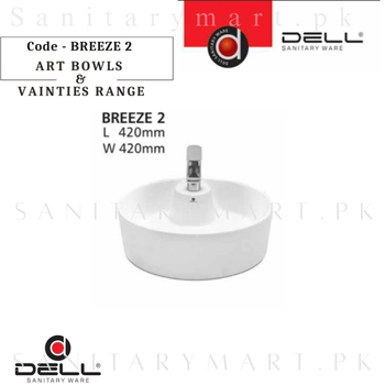 DELL BREEZE 2 ART BOWLS & VAINTIES RANGE Code dellabbreeze2 Dell Sanitary Ware