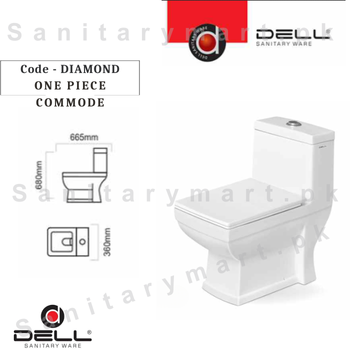 DELL DIAMOND ONE PIECE COMMODE Code onepiecedelldiamond Dell Sanitary ware