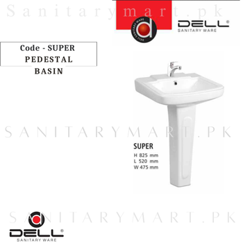 DELL SUPER Pedestal BASIN Code dellpbsuper Dell Sanitary ware