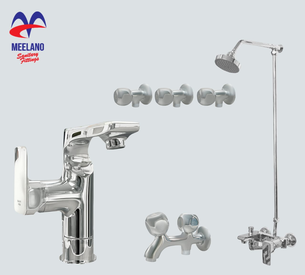 Meelano Charming Side Lever Complete Bath Set Sanitary Mart