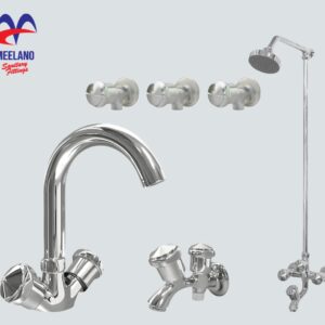 Meelano Diamond 4 knob Complete Bath Set Sanitary Mart